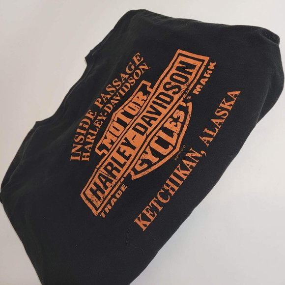 Rare Harley Davidson Inside Passage Skull Engine Shirt 4XL - Picture 2 of 3
